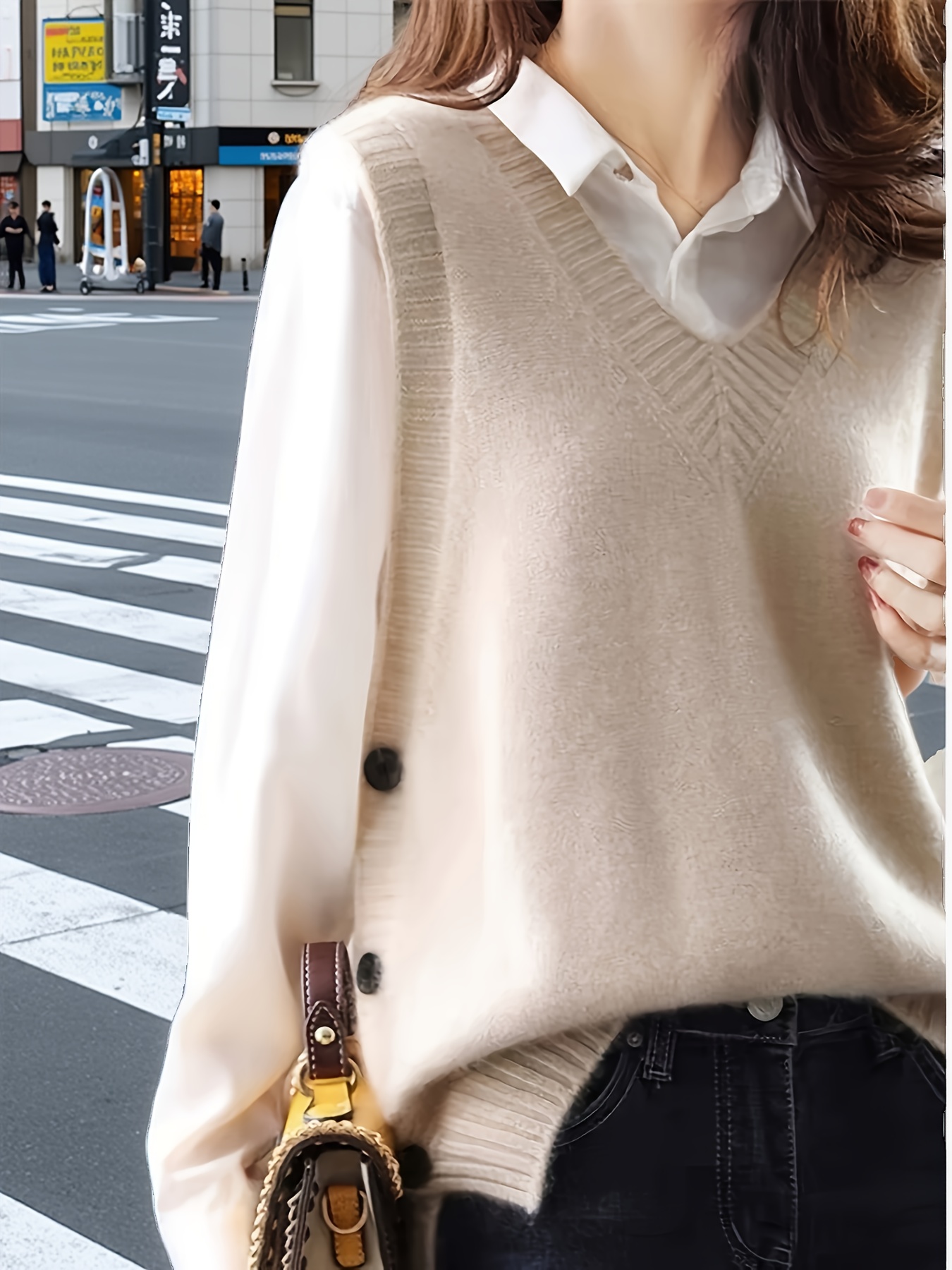 Winter Clothing Wholesale - 여성용 가을 겨울 V넥 솔리드 컬러