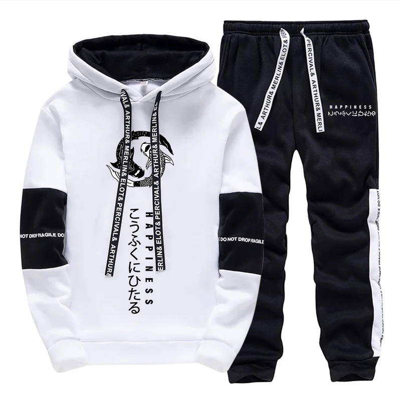 Winter Clothing Fashion - 패션 남성용 운동복 프린트 캐주얼 후드