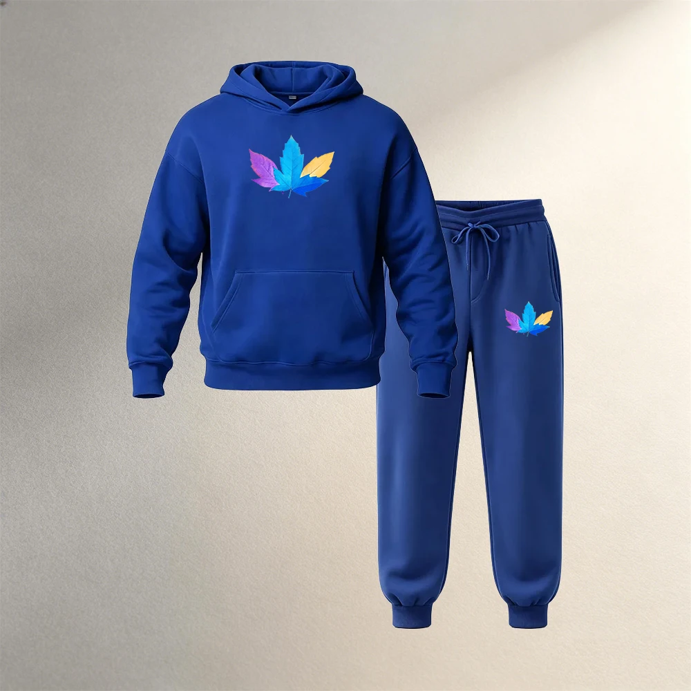 Winter Clothing Fashion - 남성용 풀오버 후드 세트 2피스 가을