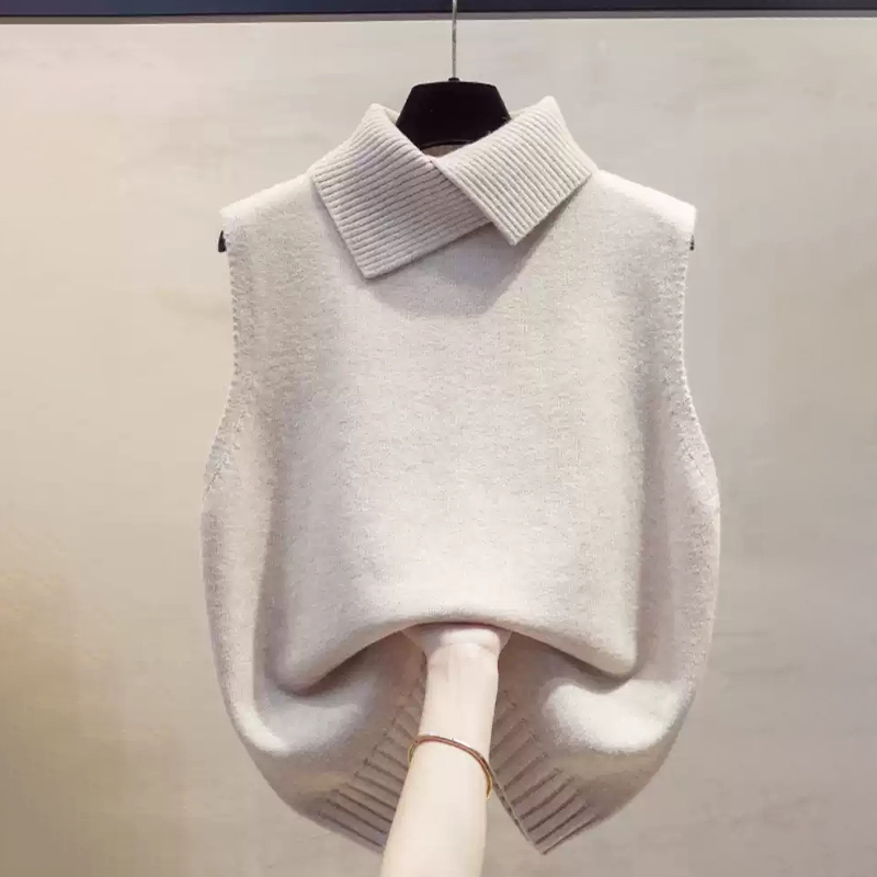 한국산 단색 가을 겨울 라펠 슬리브리스 다용도 캐주얼  - Winter Clothing Wholesale 리뷰 및 가격