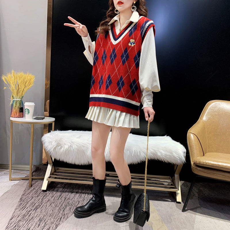 여성용 레드 니트 조끼 민소매 겨울 2025 미학 여행 - Winter Clothing Trends 2025 리뷰 및 가격