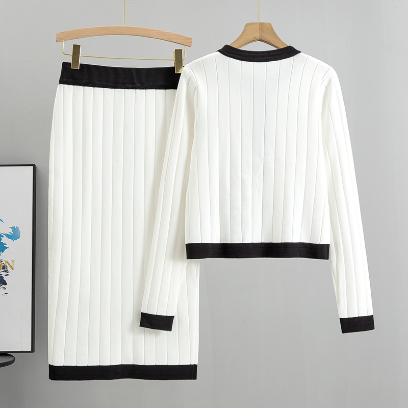 여성 가을, 겨울 새로운 오-넥 카디건 니트 스커트 세 - Winter Clothing Sale 리뷰 및 가격
