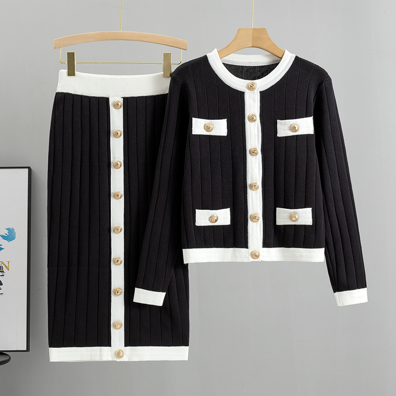 여성 가을, 겨울 새로운 오-넥 카디건 니트 스커트 세 - Winter Clothing Sale 리뷰 및 가격