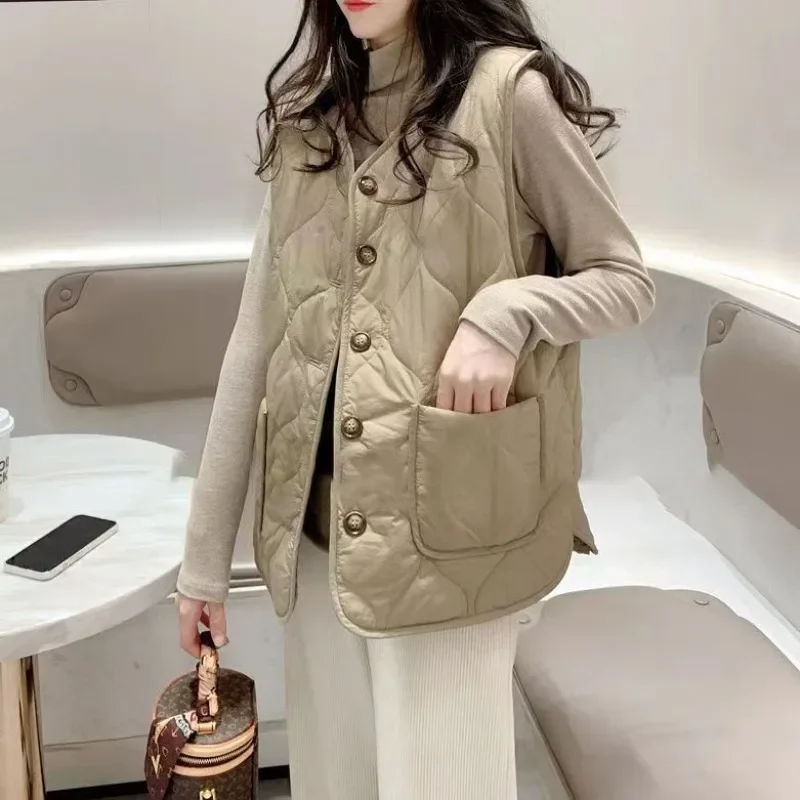 따뜻한 여성용 패딩 코튼 조끼 퀼팅 한국 스타일 트렌드 - Padded Vest Gilet 리뷰 및 가격