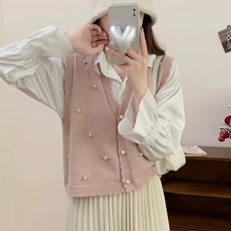 여성용 핑크 니트 조끼 캐주얼 Y2K 의류 트렌드 20 - Winter Clothing Trends 2025 Women'S 리뷰 및 가격