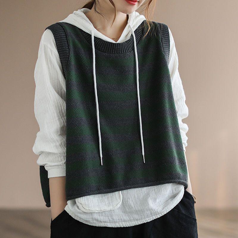 여성용 니트 조끼 스트라이프 라이트 웜 의류 트렌드 2 - Winter Clothing Trends 2025 Women'S 리뷰 및 가격