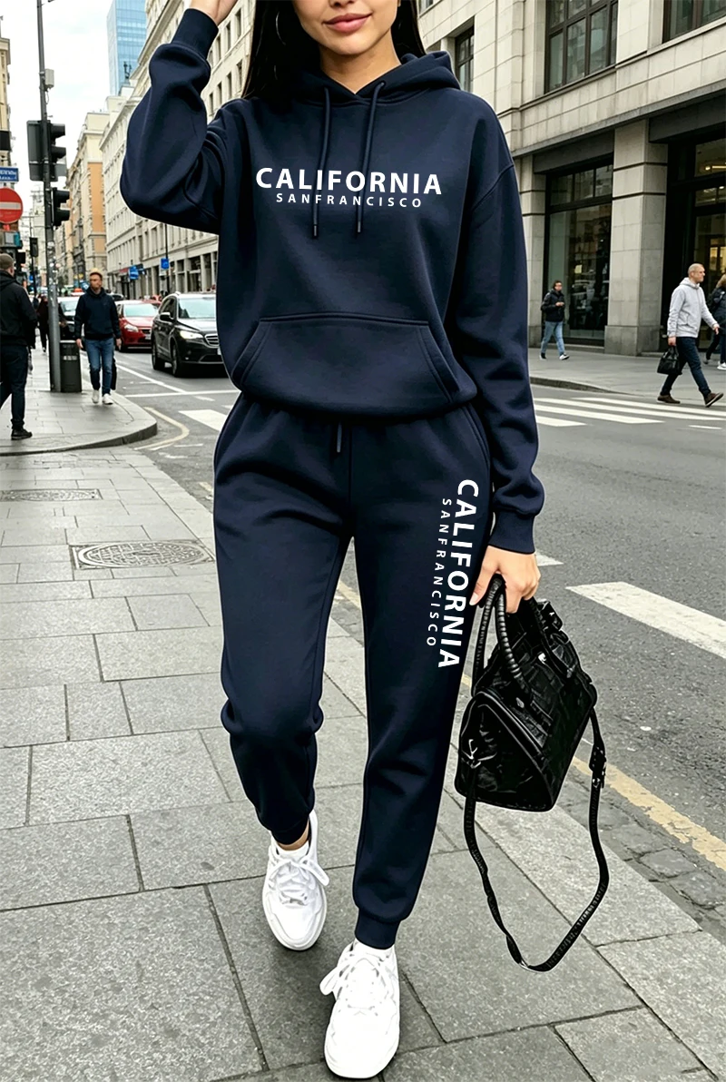 고품질 여성 트레이닝복 프린팅 캐주얼 후드티 스웨트셔츠 - Winter Clothing Fashion 리뷰 및 가격