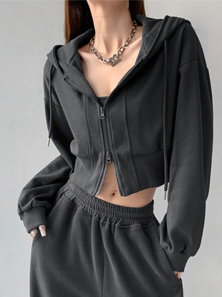풀 지퍼 업 여성용 후드 티 스웨터 일반 한국 의류 미 - Winter Clothing Essentials For Women 리뷰 및 가격