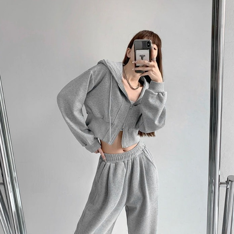 풀 지퍼 업 여성용 후드 티 스웨터 일반 한국 의류 미 - Winter Clothing Essentials For Women 리뷰 및 가격