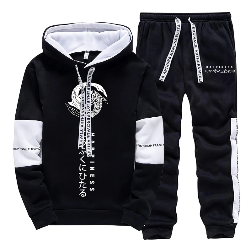패션 남성용 운동복 프린트 캐주얼 후드 긴팔 스웨트셔츠 - Winter Clothing Fashion 리뷰 및 가격