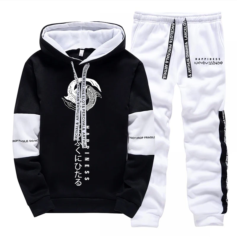 패션 남성용 운동복 프린트 캐주얼 후드 긴팔 스웨트셔츠 - Winter Clothing Fashion 리뷰 및 가격
