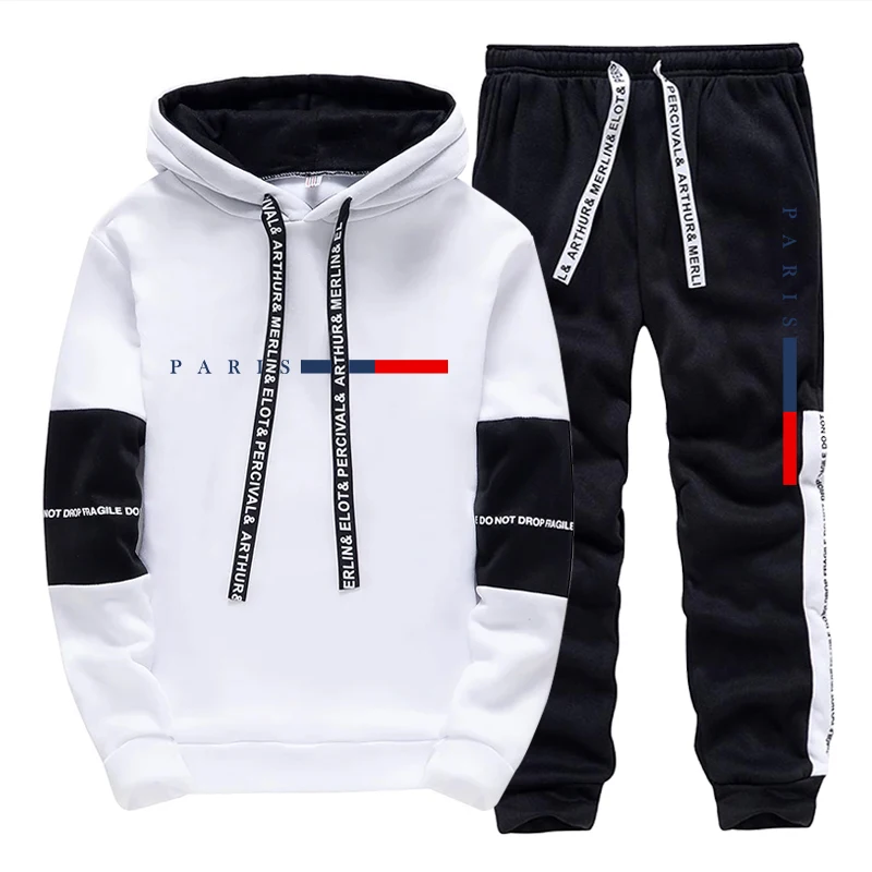 남성 세트/후드티/바지 파리 패션 가을 겨울 캐주얼 스 - Winter Clothing Fashion 리뷰 및 가격
