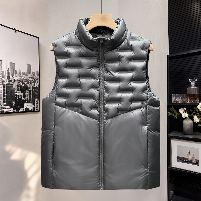 가을/겨울 남성용 스탠드 칼라 면 소재 조끼, 캐주얼한 - Padded Vest Gilet 리뷰 및 가격