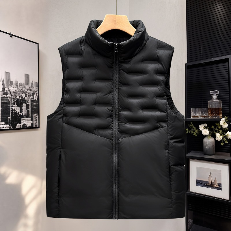 가을/겨울 남성용 스탠드 칼라 면 소재 조끼, 캐주얼한 - Padded Vest Gilet 리뷰 및 가격