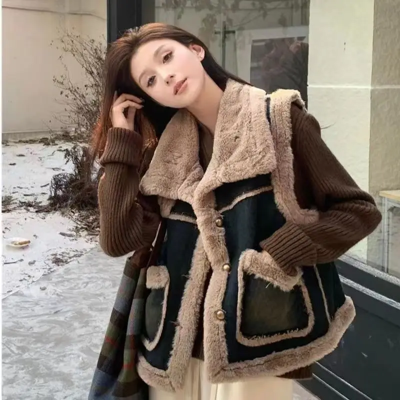 레이디 밍크 벨벳 질레트 가벼운 패딩 스플라이싱 코트  - Padded Vest Gilet 리뷰 및 가격