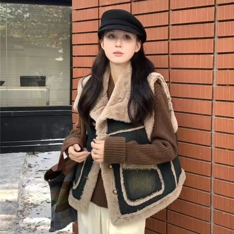 레이디 밍크 벨벳 질레트 가벼운 패딩 스플라이싱 코트  - Padded Vest Gilet 리뷰 및 가격