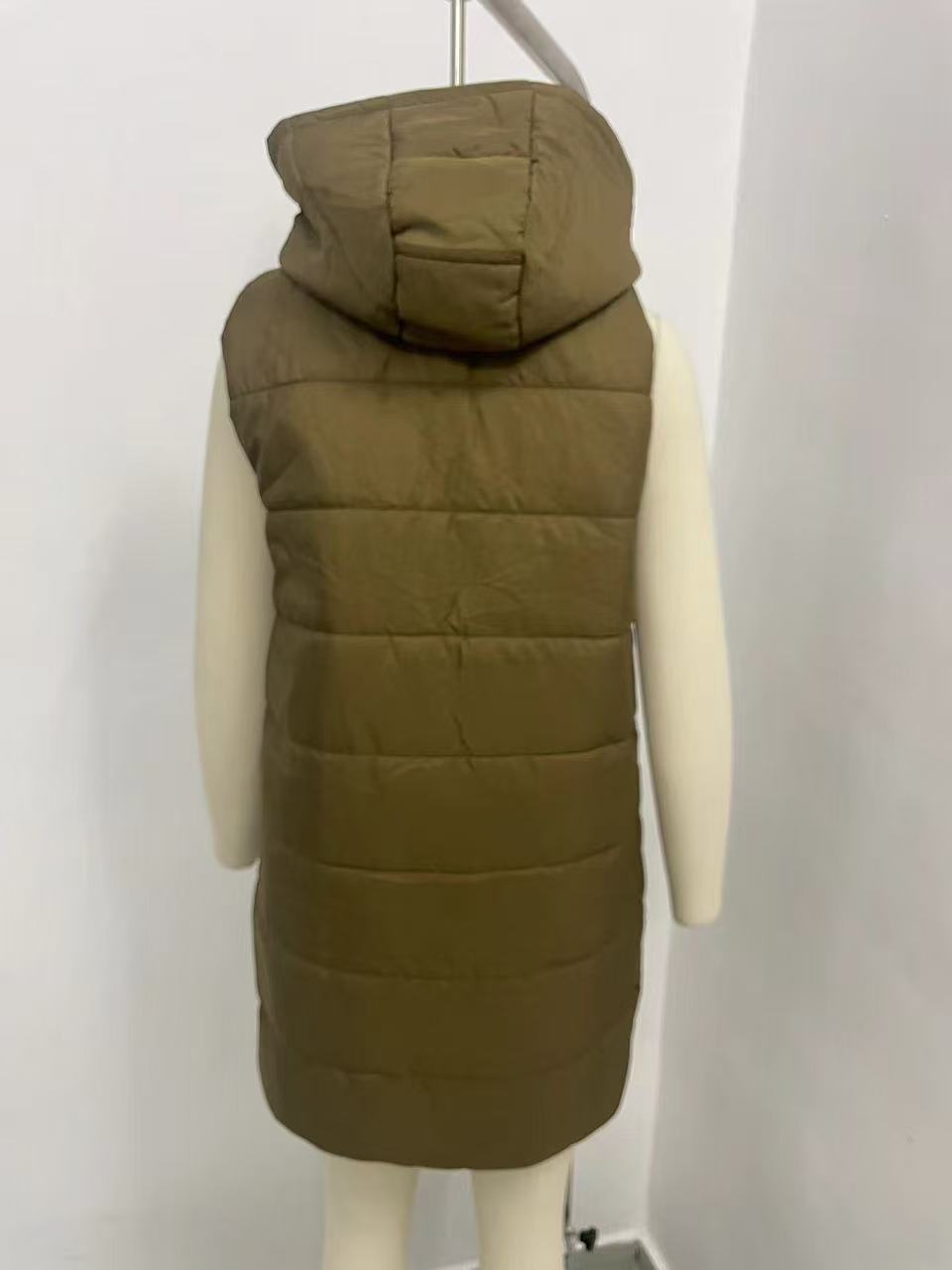 여성용 중간 길이 후드 코튼 패딩 조끼 민소매 퍼프 질 - Padded Vest Gilet 리뷰 및 가격