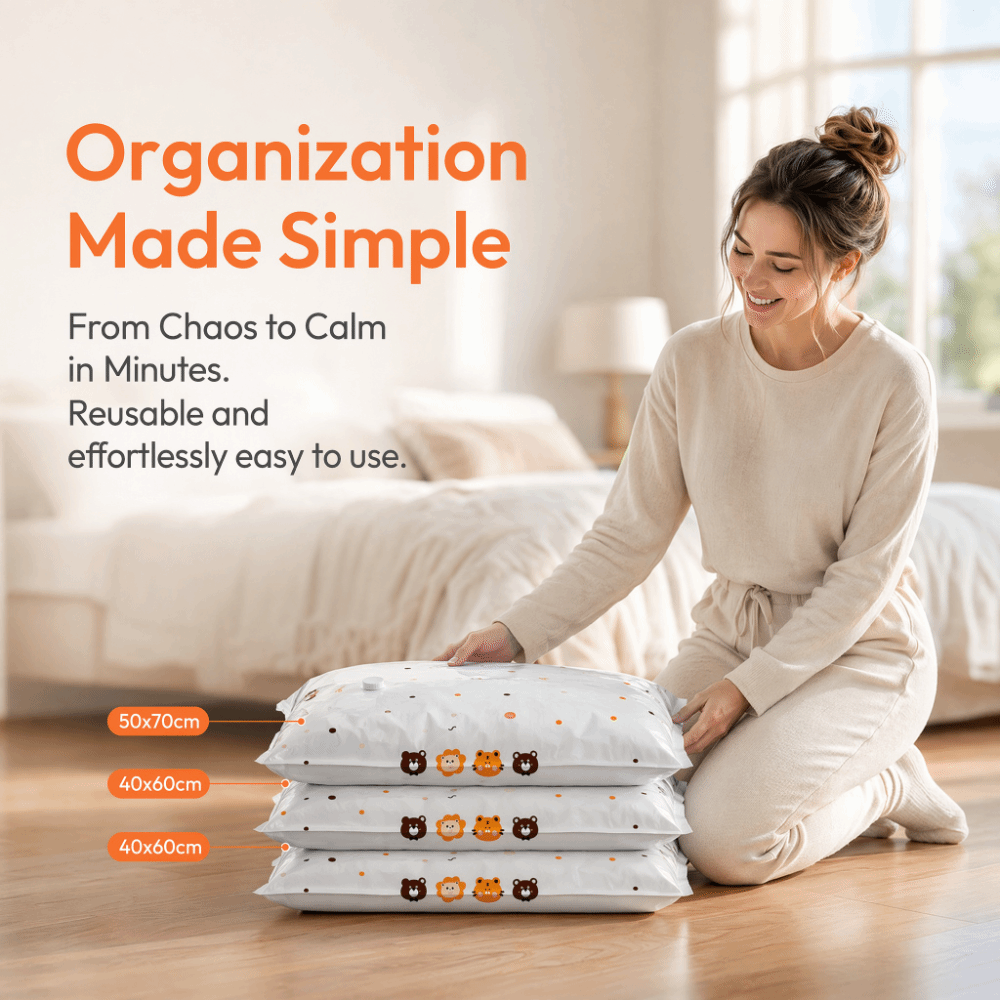 두꺼운 진공 보관 가방 공간 절약형 재사용 가능한 의류 - Winter Clothing Organizer 리뷰 및 가격